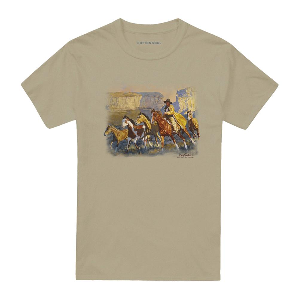 Safari Green - Front - Wildlife Unisex Adult A Cowboy Day Heather T-Shirt