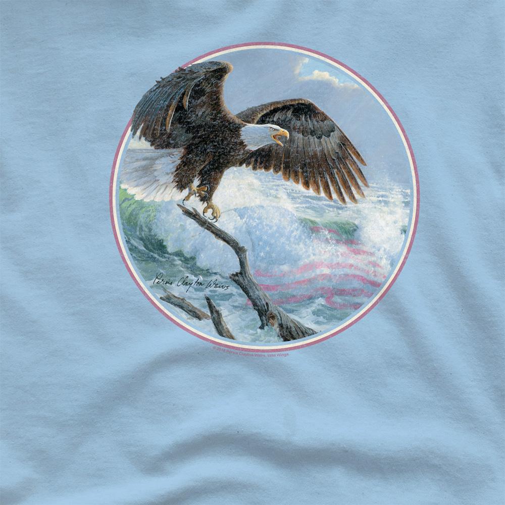Light Blue - Side - Wild Wings Unisex Adult Wild Glory Heather T-Shirt
