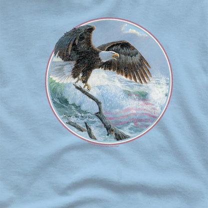 Light Blue - Side - Wild Wings Unisex Adult Wild Glory Heather T-Shirt
