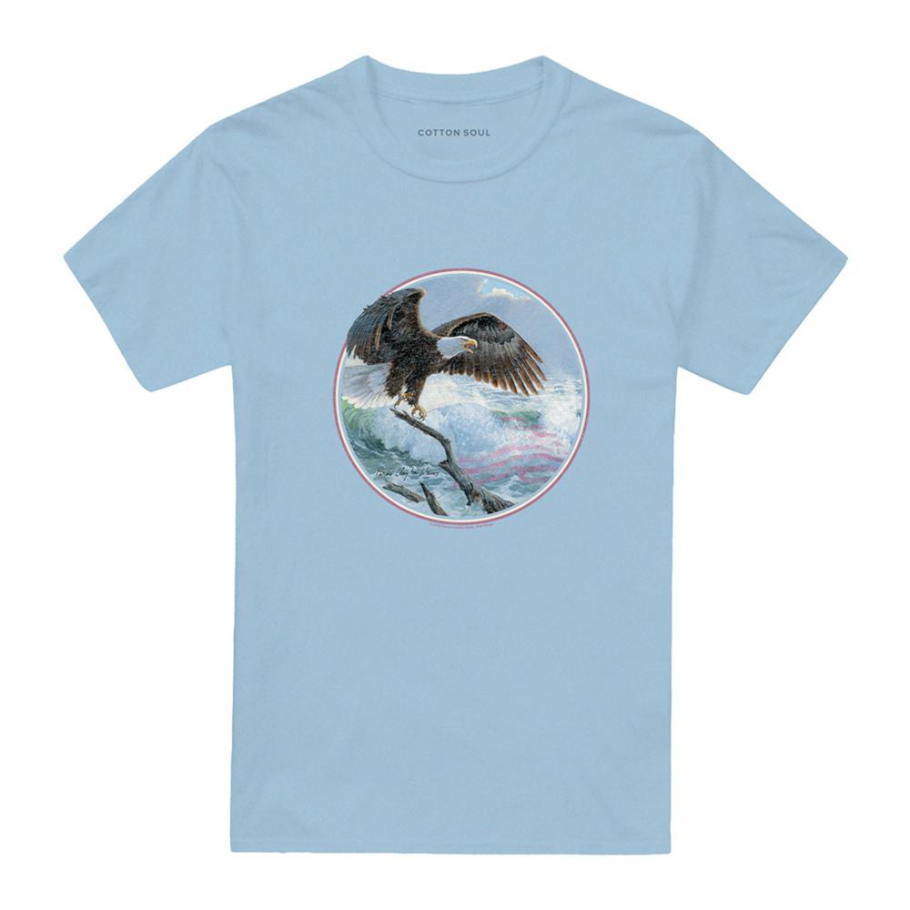 Light Blue - Front - Wild Wings Unisex Adult Wild Glory Heather T-Shirt