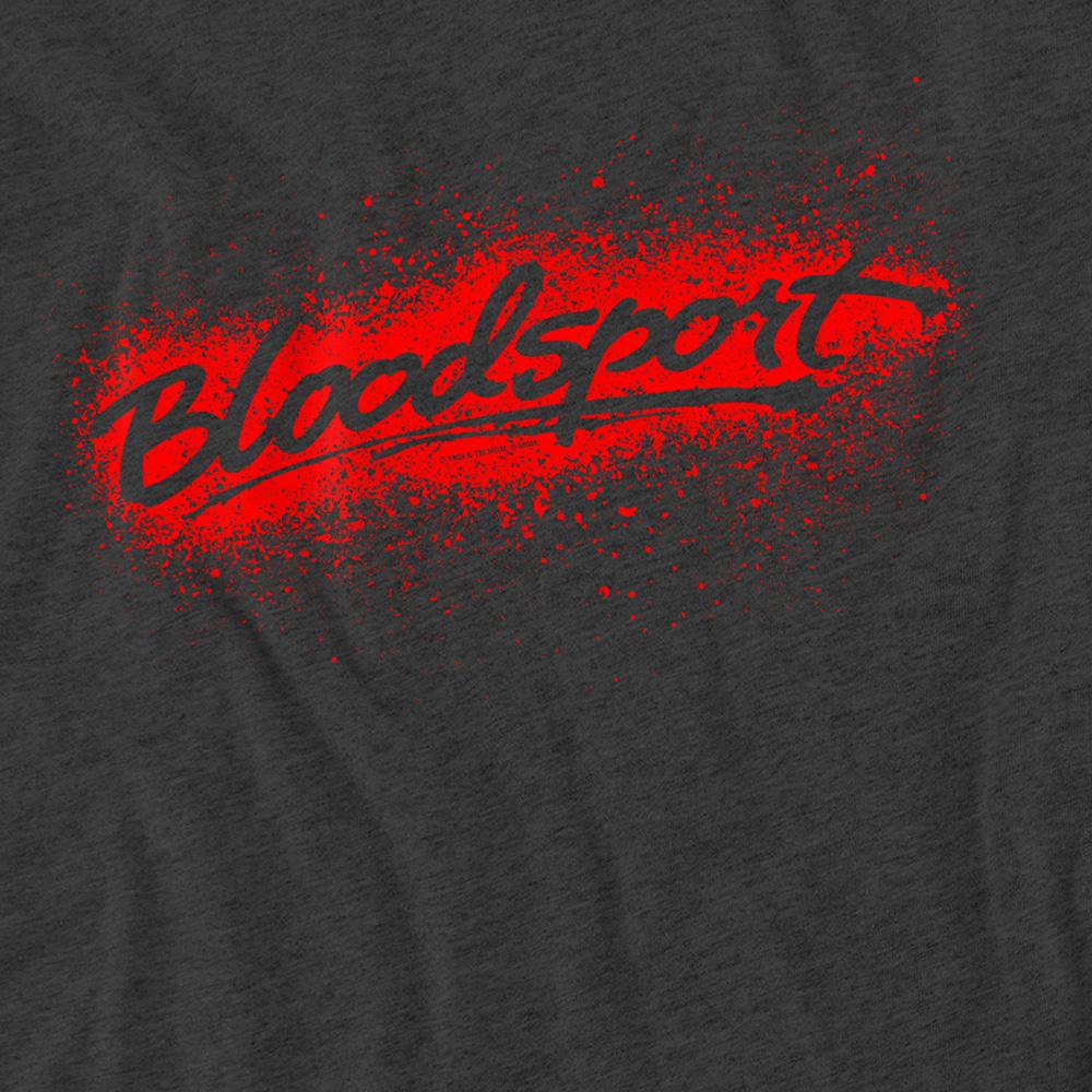 Charcoal - Side - Bloodsport Unisex Adult Blood Splatter Heather T-Shirt