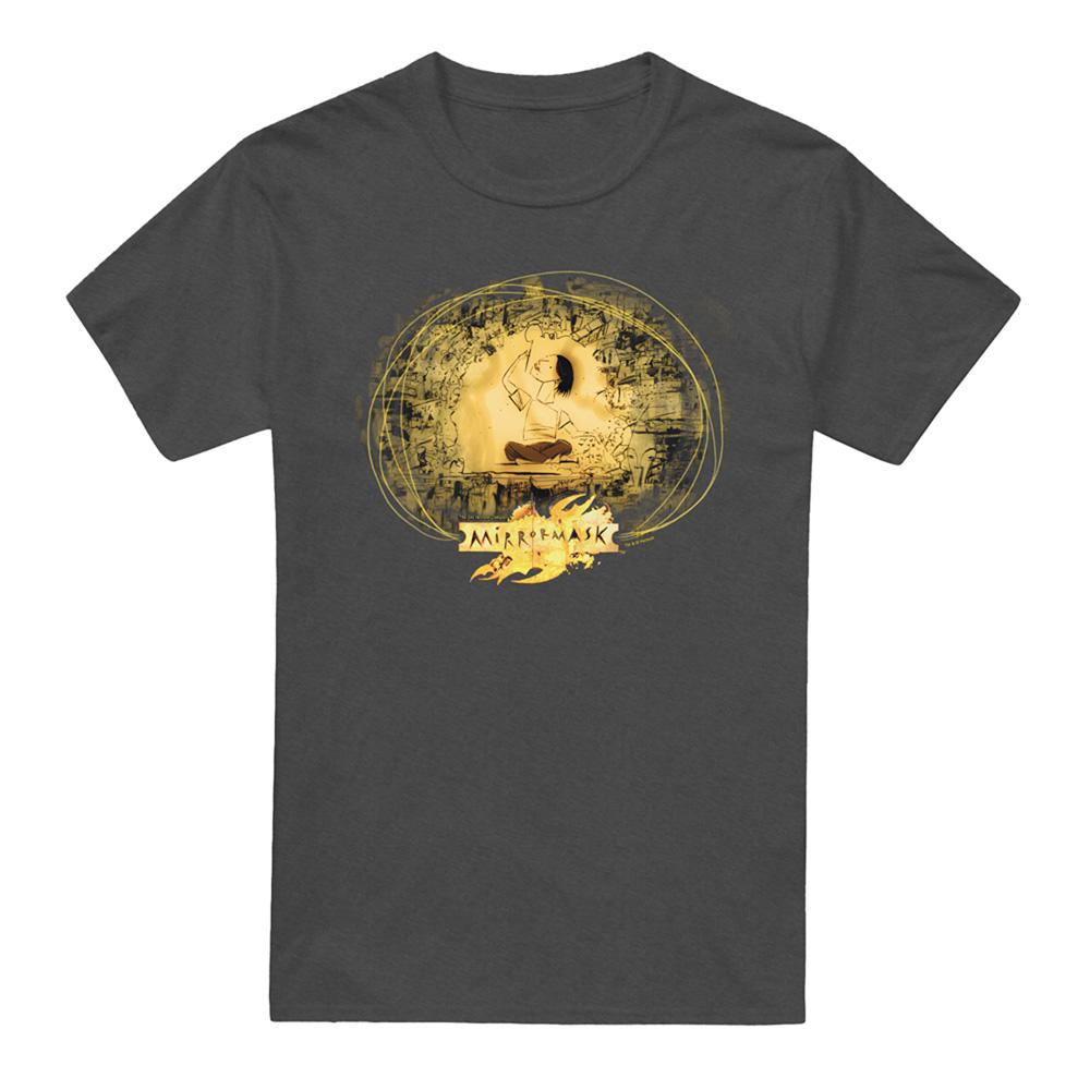 Charcoal - Front - MirrorMask Unisex Adult Sketch Heather T-Shirt