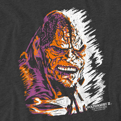 Charcoal - Side - Poltergeist Unisex Adult Heather T-Shirt
