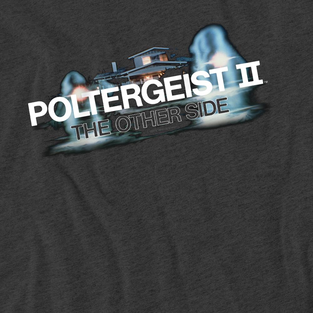 Charcoal - Side - Poltergeist Unisex Adult Logo Heather T-Shirt