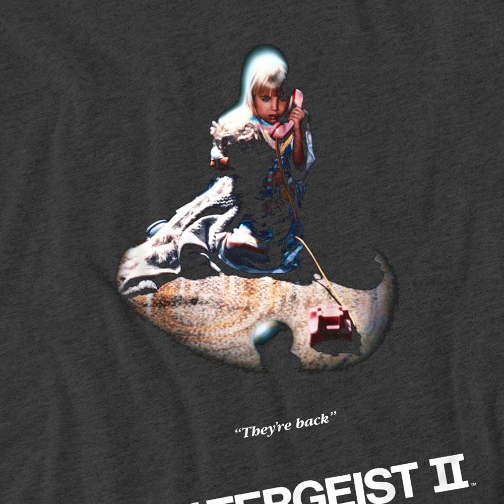 Charcoal - Side - Poltergeist Unisex Adult Poster Heather T-Shirt