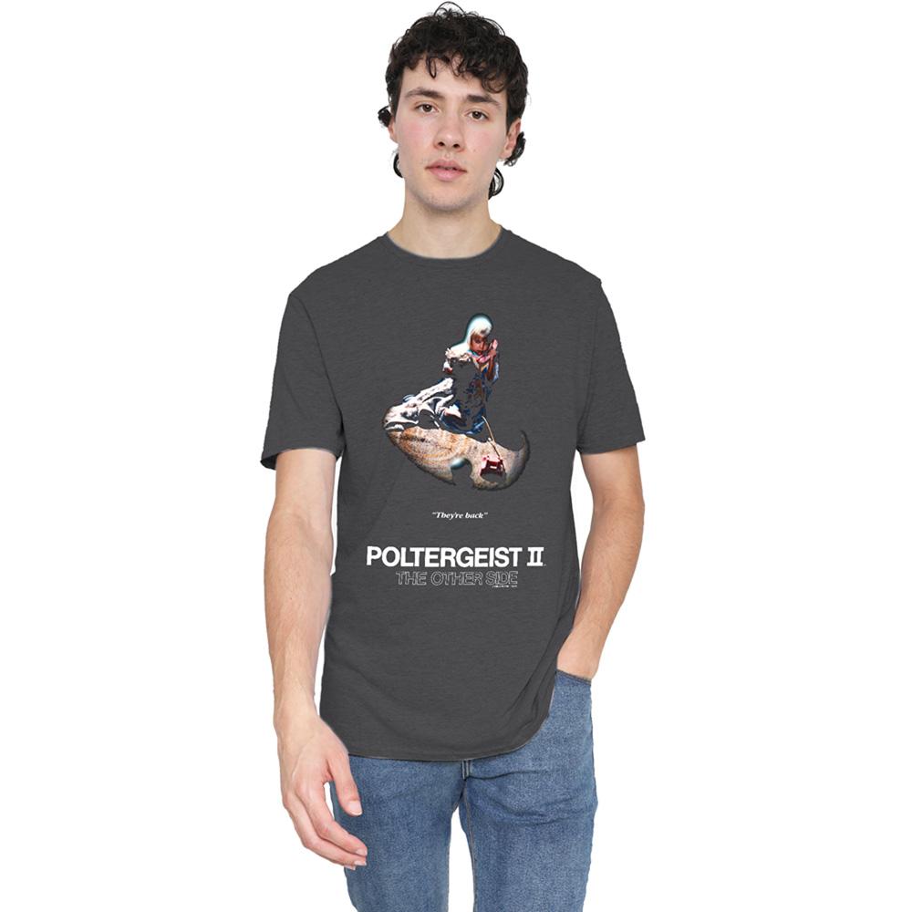 Charcoal - Lifestyle - Poltergeist Unisex Adult Poster Heather T-Shirt