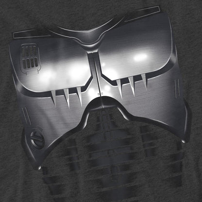 Charcoal - Side - Robocop Unisex Adult Armour Heather T-Shirt