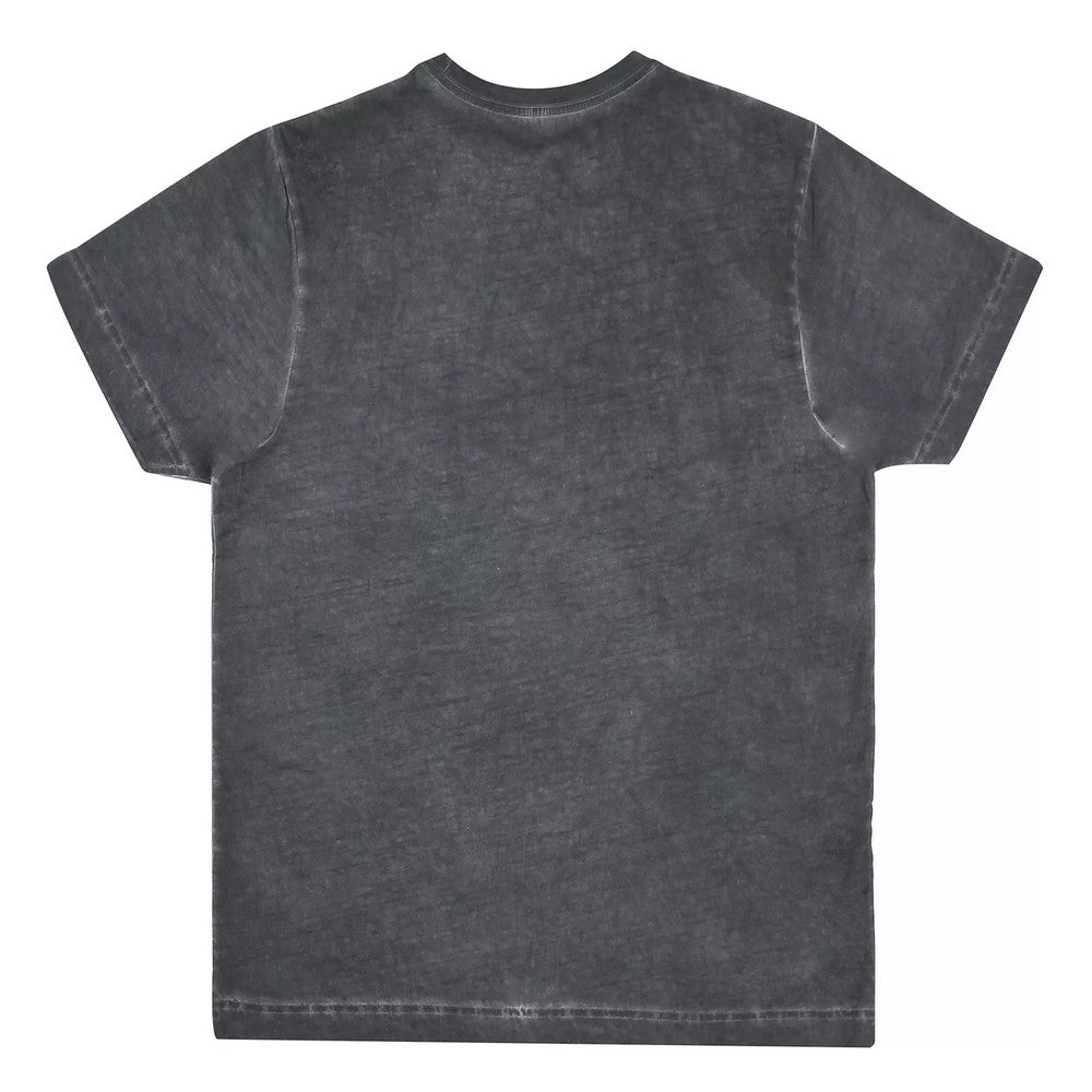 Vintage Black - Back - Back To The Future Mens Chrome Vintage Wash T-Shirt