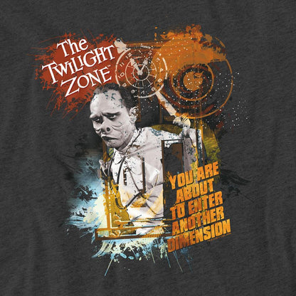 Charcoal - Side - The Twilight Zone Unisex Adult Enter At Own Risk Heather T-Shirt