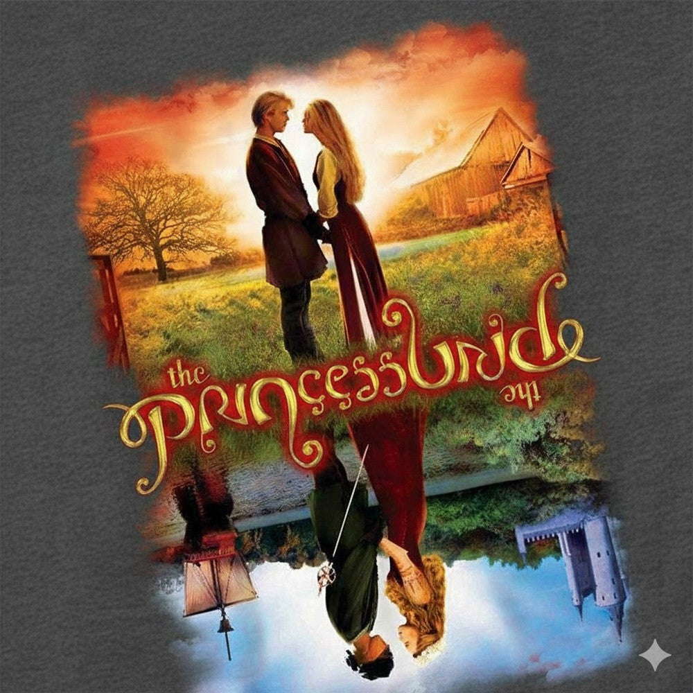 Charcoal - Side - The Princess Bride Unisex Adult Poster Heather T-Shirt