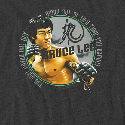 Charcoal - Side - Bruce Lee Unisex Adult Expectations Heather T-Shirt