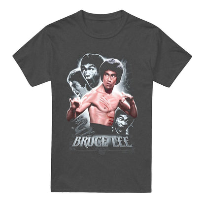 Charcoal - Front - Bruce Lee Unisex Adult Inner Fury Heather T-Shirt