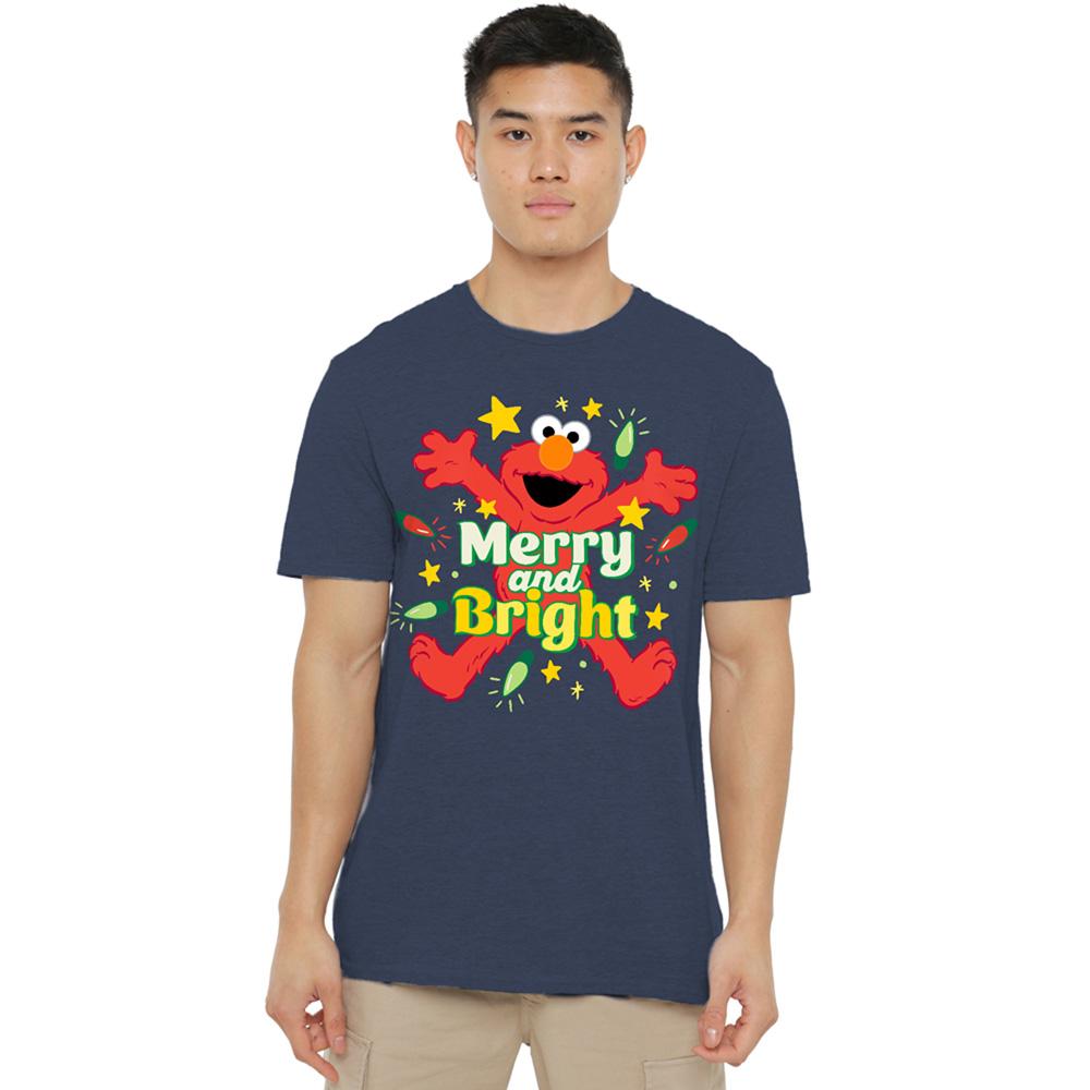 Royal Blue - Back - Sesame Street Unisex Adult Happy Holidays Characters Heather T-Shirt