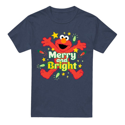 Royal Blue - Front - Sesame Street Unisex Adult Happy Holidays Characters Heather T-Shirt