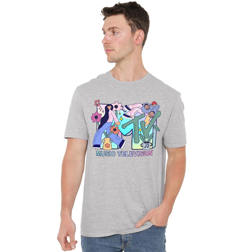 Athletic - Back - MTV Unisex Adult Groovy Icons Heather T-Shirt