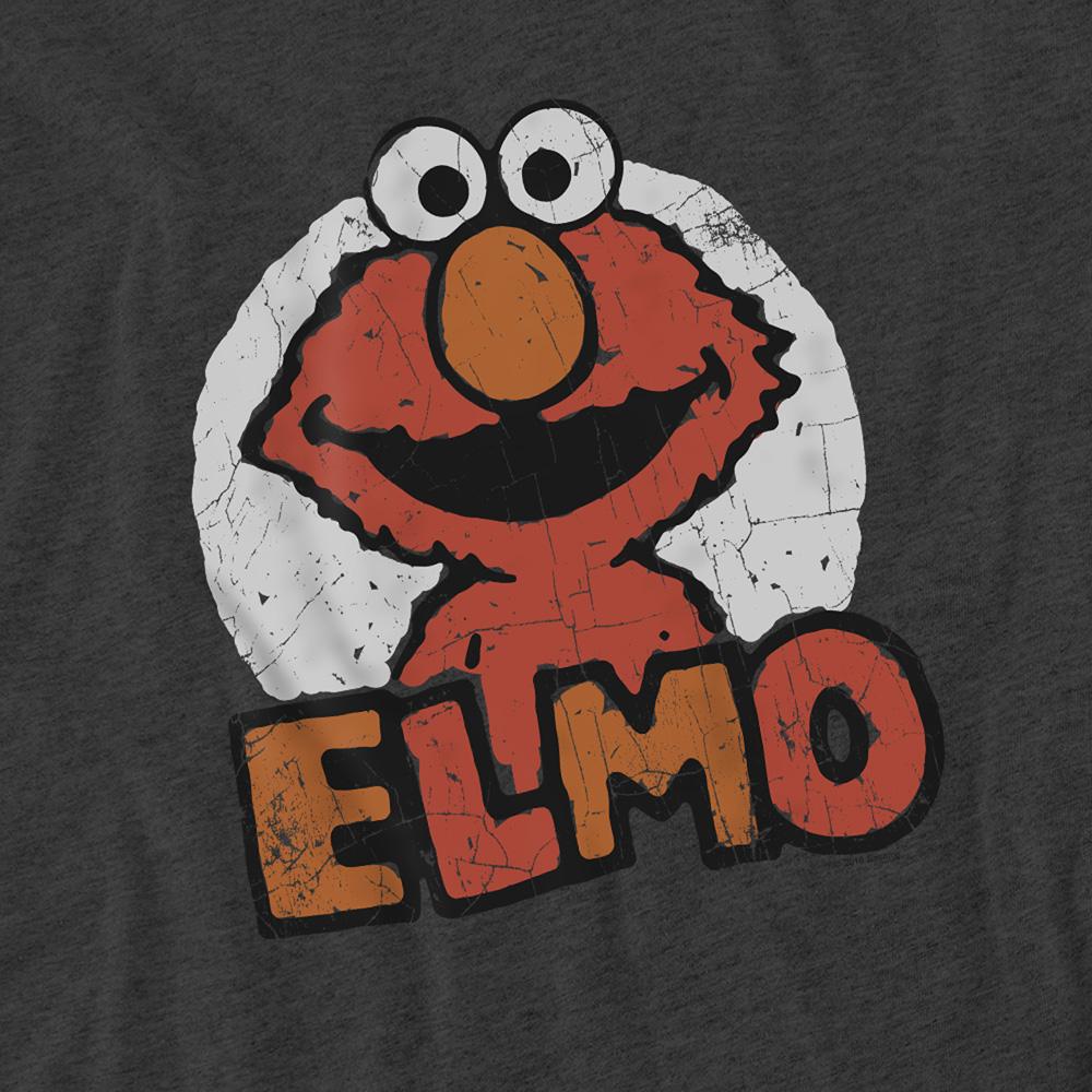 Charcoal - Pack Shot - Sesame Street Unisex Adult Elmo Heather T-Shirt