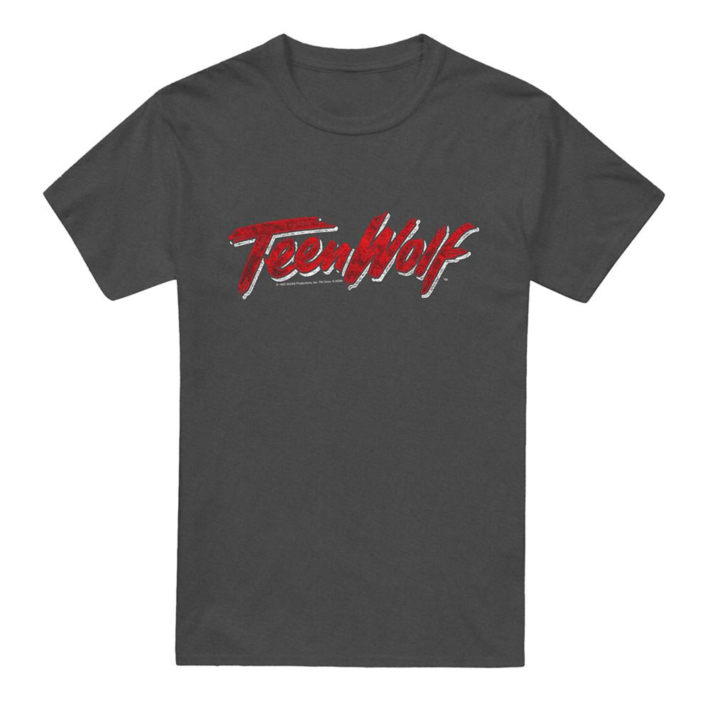 Charcoal - Front - Teen Wolf Unisex Adult Scrawl Logo Heather T-Shirt