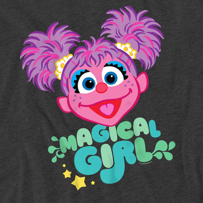 Charcoal - Side - Sesame Street Unisex Adult Magical Girl Abby Cadabby Heather T-Shirt