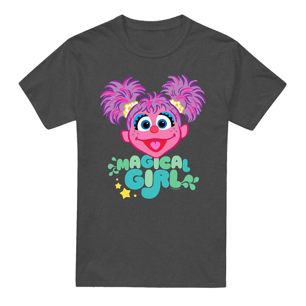 Charcoal - Front - Sesame Street Unisex Adult Magical Girl Abby Cadabby Heather T-Shirt
