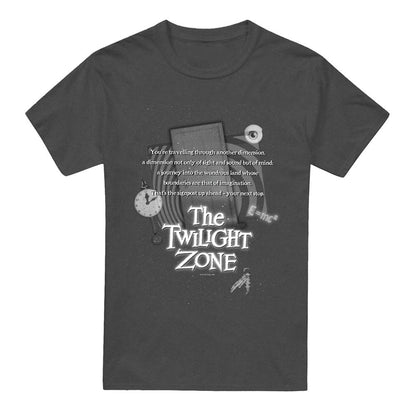 Charcoal - Front - The Twilight Zone Unisex Adult Monologue Heather T-Shirt