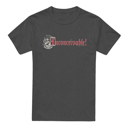 Red - Front - The Princess Bride Unisex Adult Vizzini Crest Heather T-Shirt