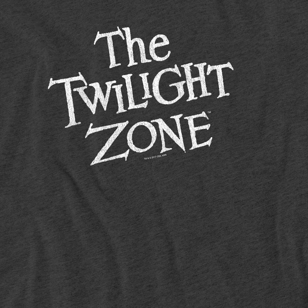 Charcoal - Side - The Twilight Zone Unisex Adult Logo Heather T-Shirt
