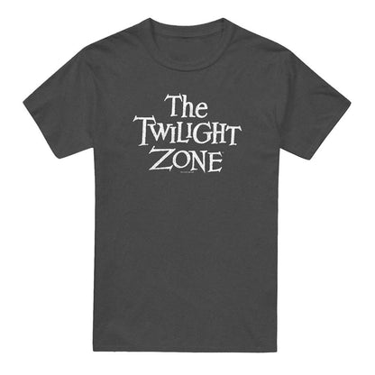 Charcoal - Front - The Twilight Zone Unisex Adult Logo Heather T-Shirt