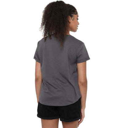 Dark Charcoal - Lifestyle - Wonder Woman Womens-Ladies Metallic Logo T-Shirt