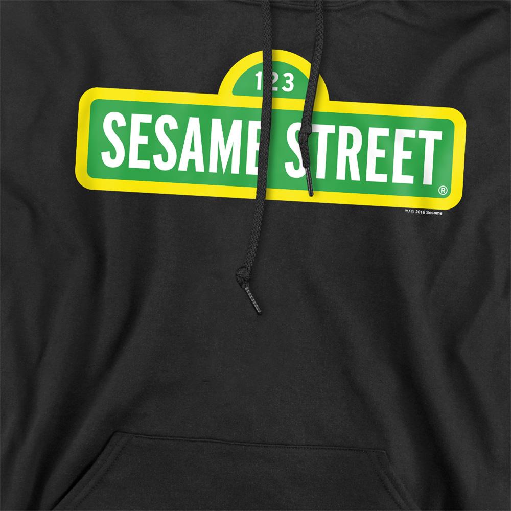 Black - Side - Sesame Street Unisex Adult Logo Hoodie