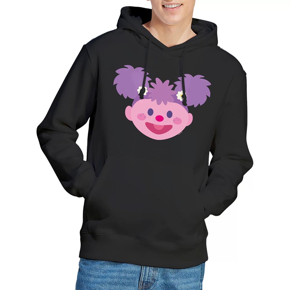 Black - Back - Sesame Street Unisex Adult Abby Cadabby Kawaii Face Hoodie