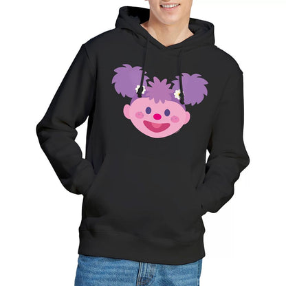 Black - Back - Sesame Street Unisex Adult Abby Cadabby Kawaii Face Hoodie