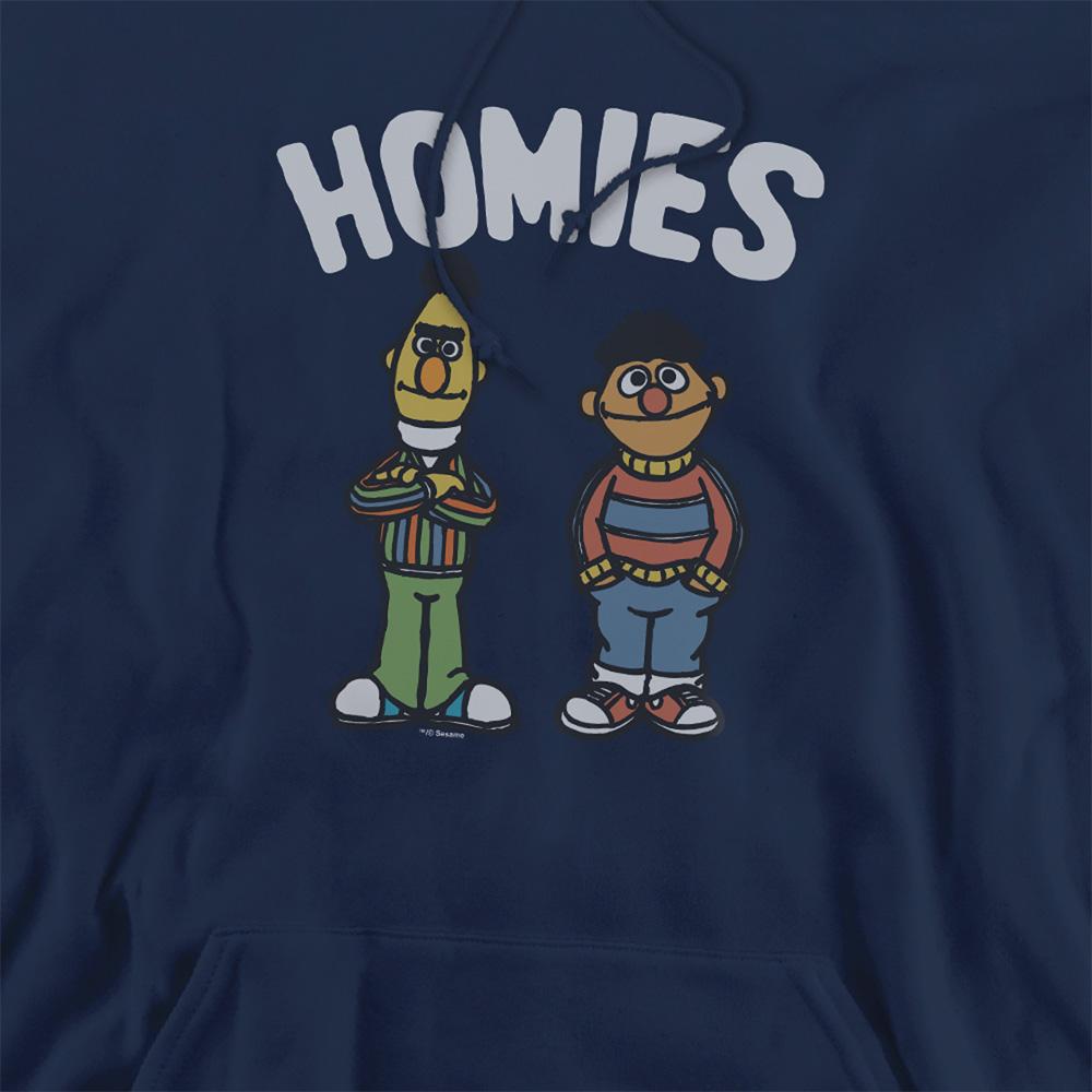 Navy - Side - Sesame Street Unisex Adult The Bff Hoodie