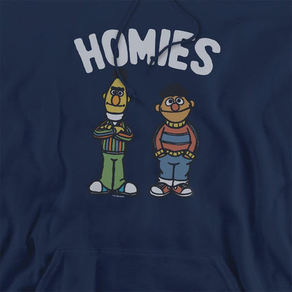 Navy - Side - Sesame Street Unisex Adult The Bff Hoodie