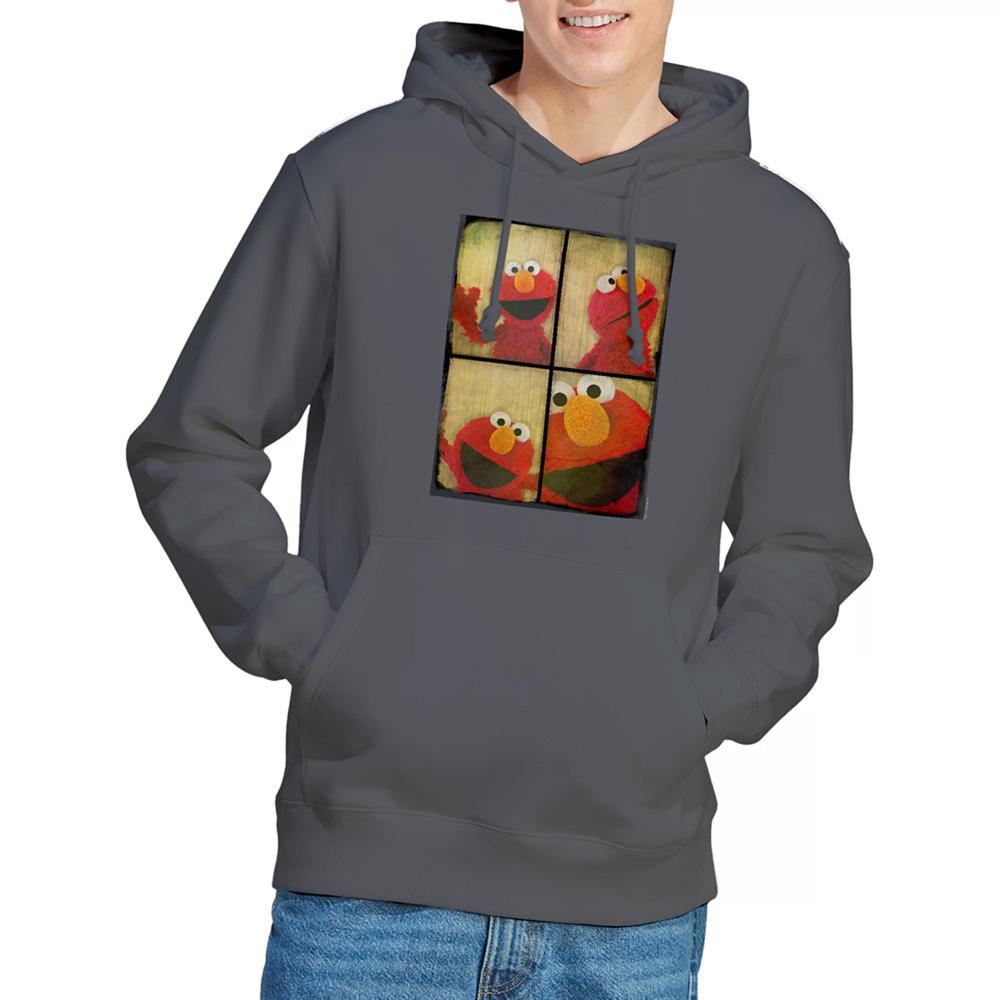 Charcoal - Back - Sesame Street Unisex Adult Elmo Photobooth Hoodie
