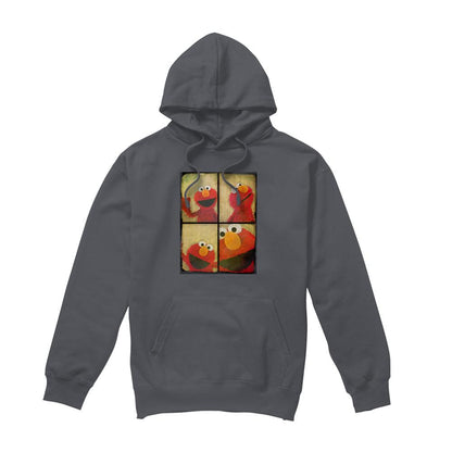 Charcoal - Front - Sesame Street Unisex Adult Elmo Photobooth Hoodie