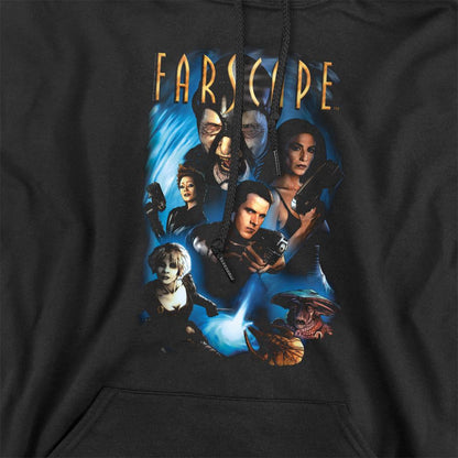 Black - Side - Farscape Unisex Adult Comic Cover Hoodie