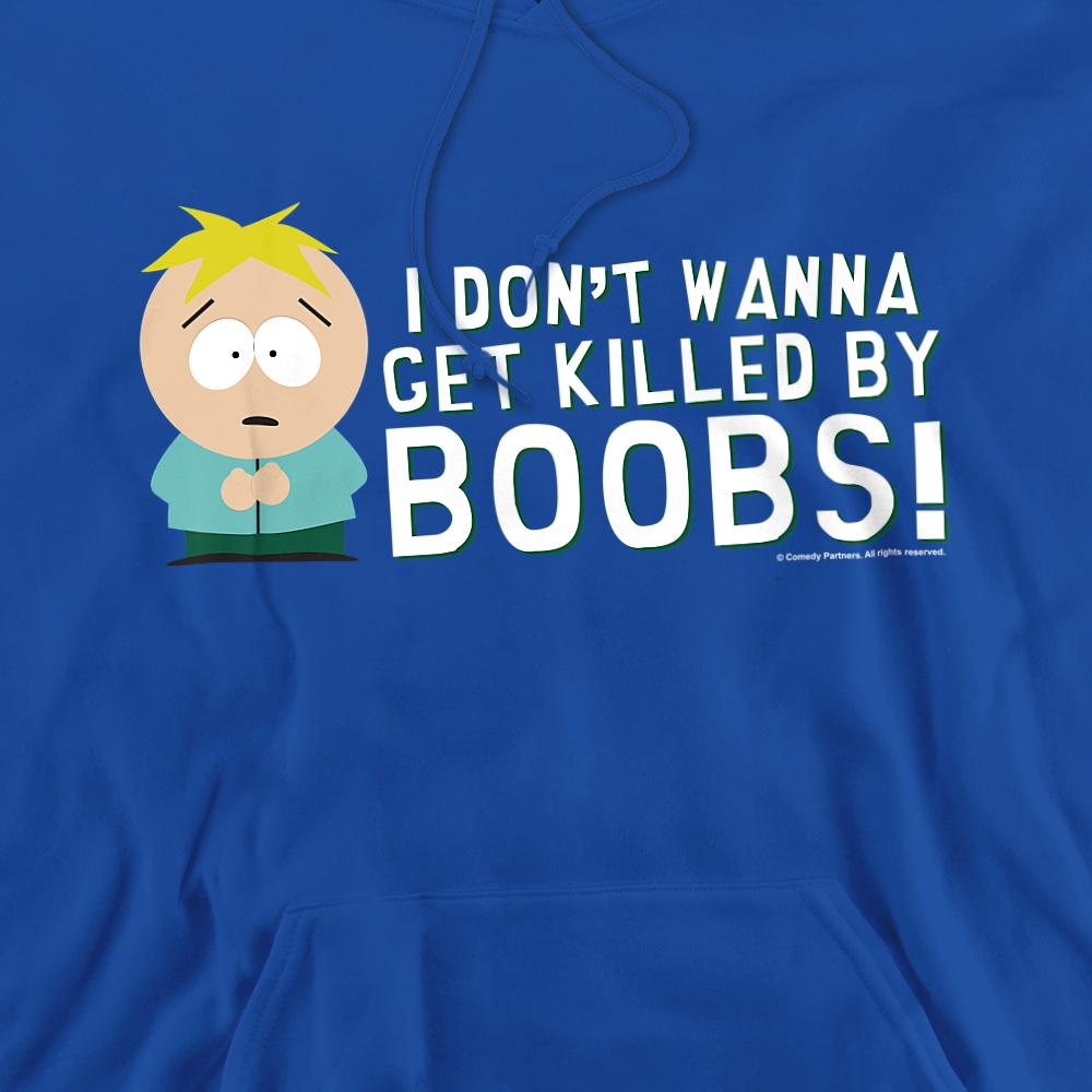 Royal Blue - Back - South Park Unisex Adult Killed By Boobs Hoodie
