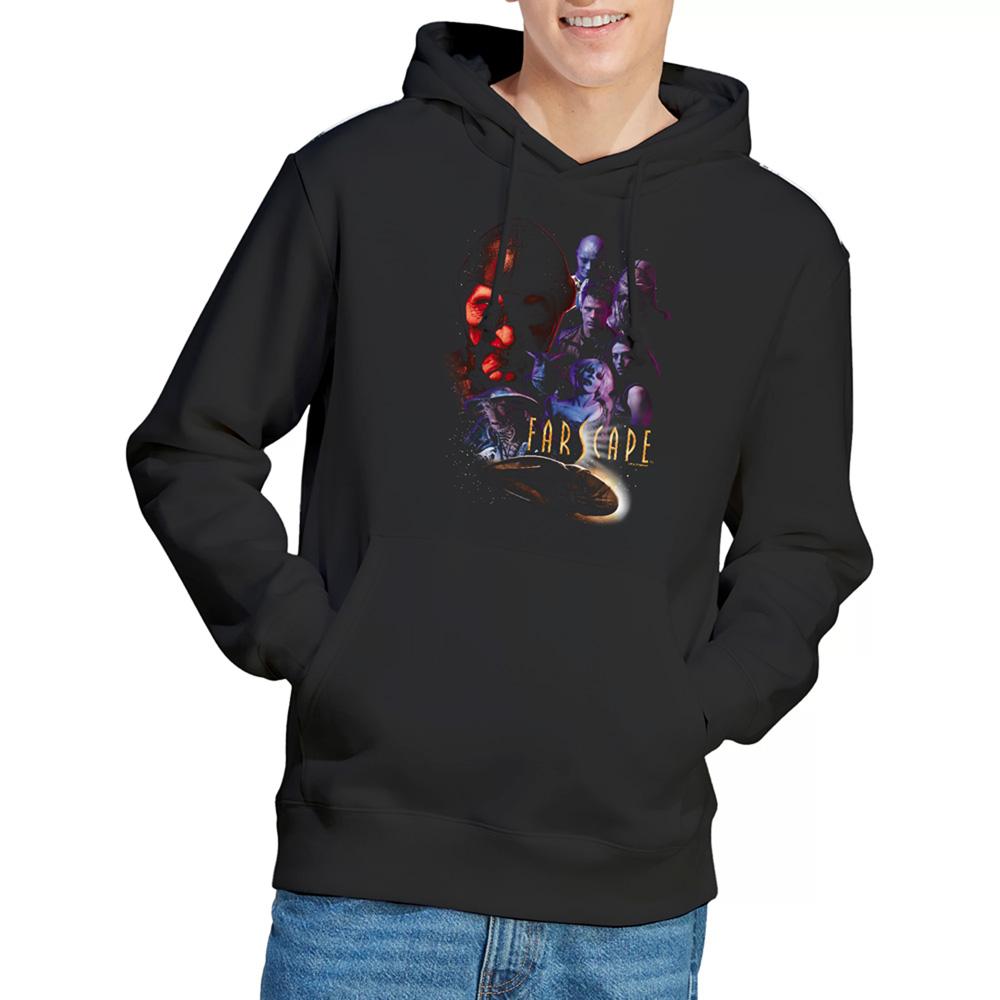 Black - Back - Farscape Unisex Adult Criminally Epic Hoodie