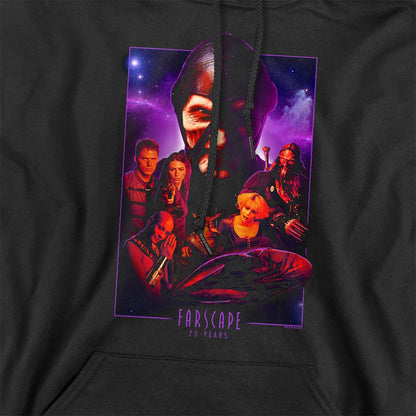 Black - Side - Farscape Unisex Adult 20 Years Collage Hoodie