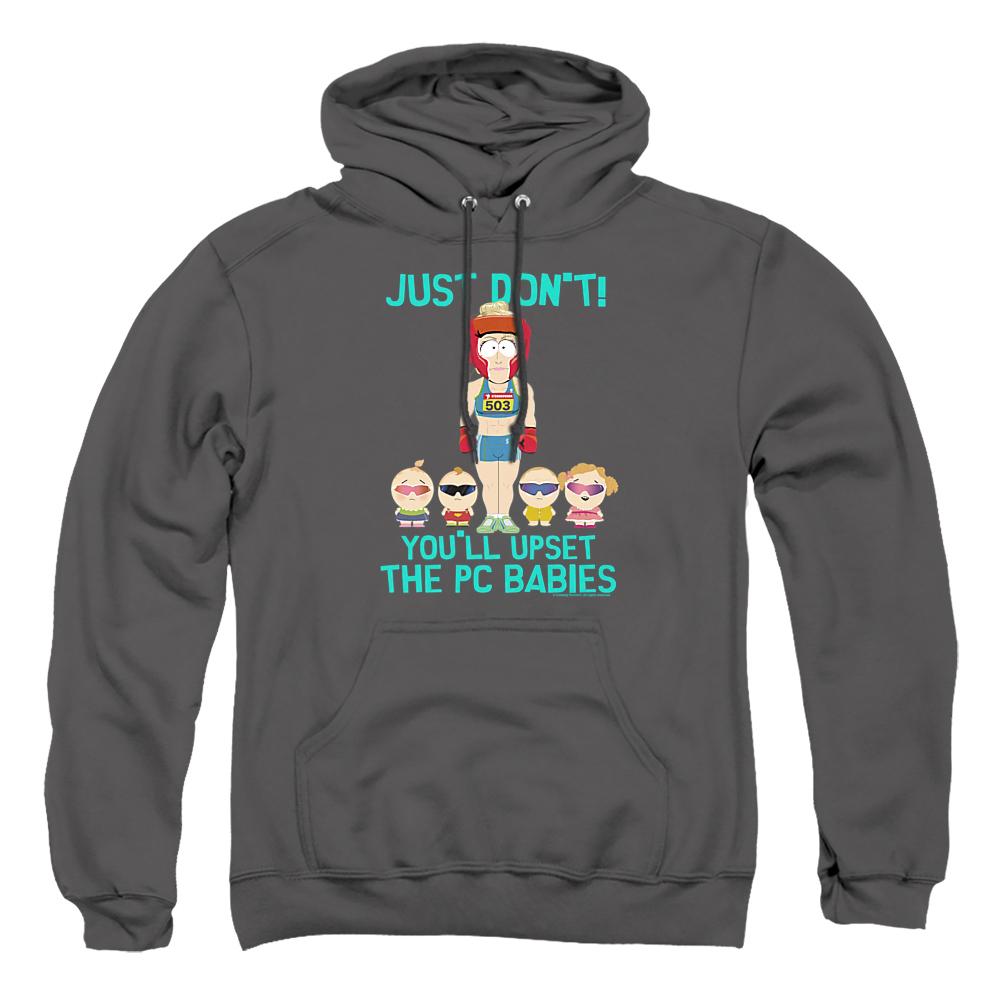 Charcoal - Front - South Park Unisex Adult PC Babies Hoodie