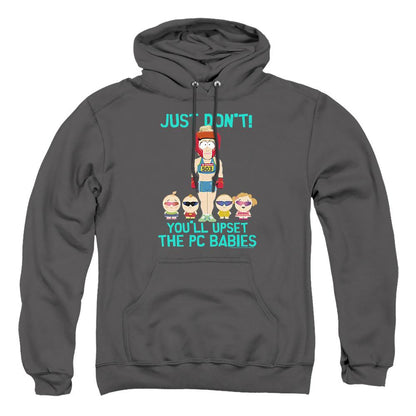 Charcoal - Front - South Park Unisex Adult PC Babies Hoodie