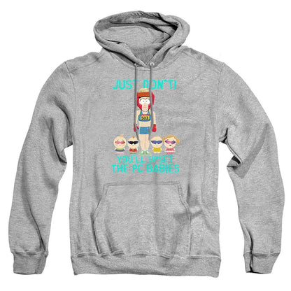 Athletic Heather - Front - South Park Unisex Adult PC Babies Hoodie