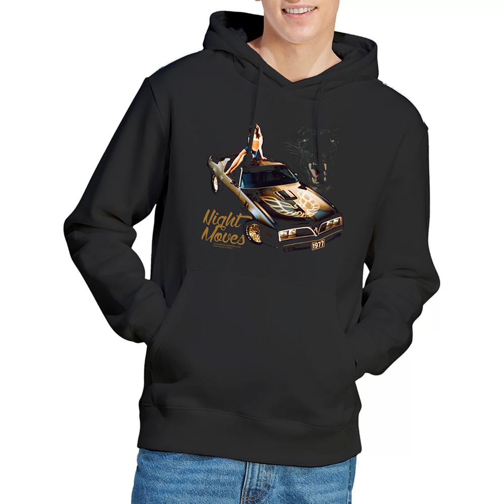 Black - Back - Pontiac Unisex Adult Night Moves Hoodie