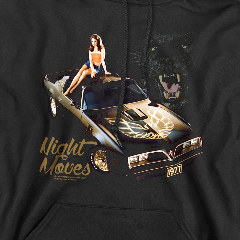 Black - Side - Pontiac Unisex Adult Night Moves Hoodie