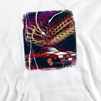 White - Side - Pontiac Unisex Adult Firebird 77 Hoodie