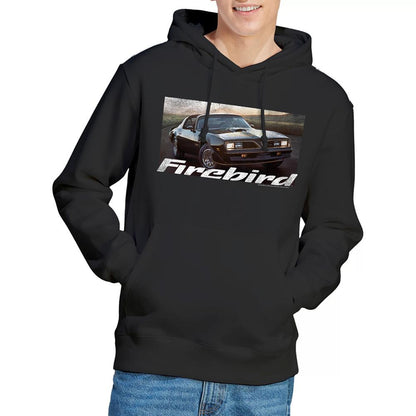 Black - Back - Pontiac Unisex Adult Firebird 76 Hoodie