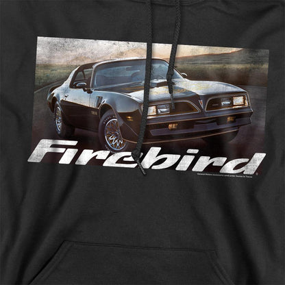 Black - Side - Pontiac Unisex Adult Firebird 76 Hoodie