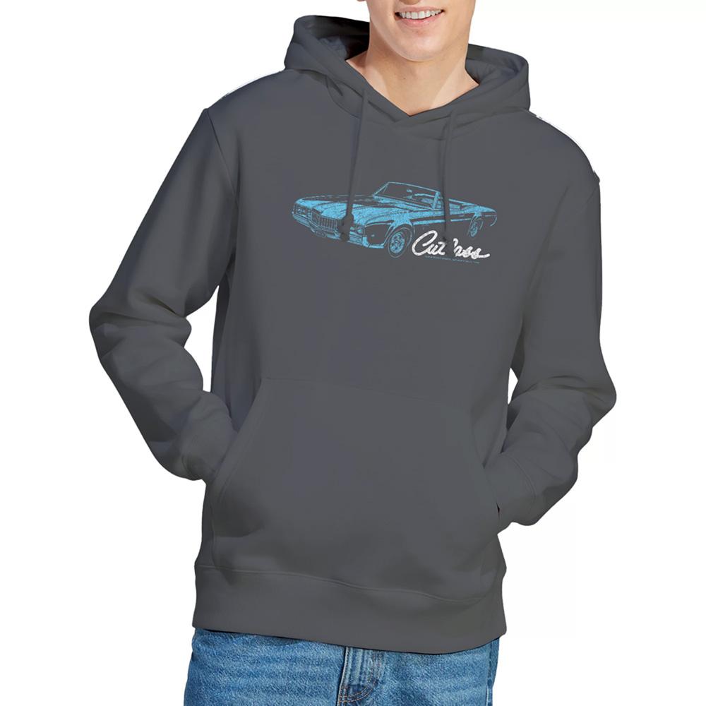 Charcoal - Back - Oldsmobile Unisex Adult 68 Cutlass Hoodie