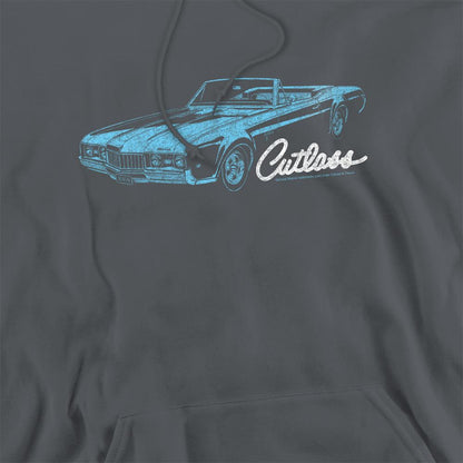 Charcoal - Side - Oldsmobile Unisex Adult 68 Cutlass Hoodie