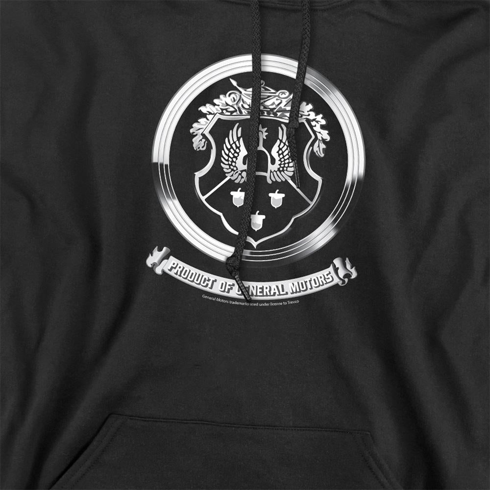 Black - Side - Oldsmobile Unisex Adult 1930s Crest Hoodie
